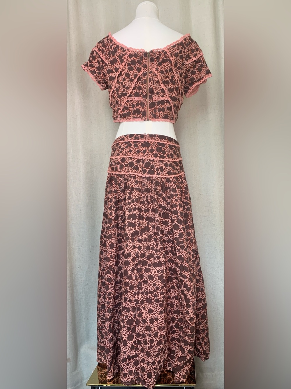 Anthropologie NEW Dusty Rose Two-Piece Matching Set | Top 4 | Skirt 6 - Picture 7 of 10